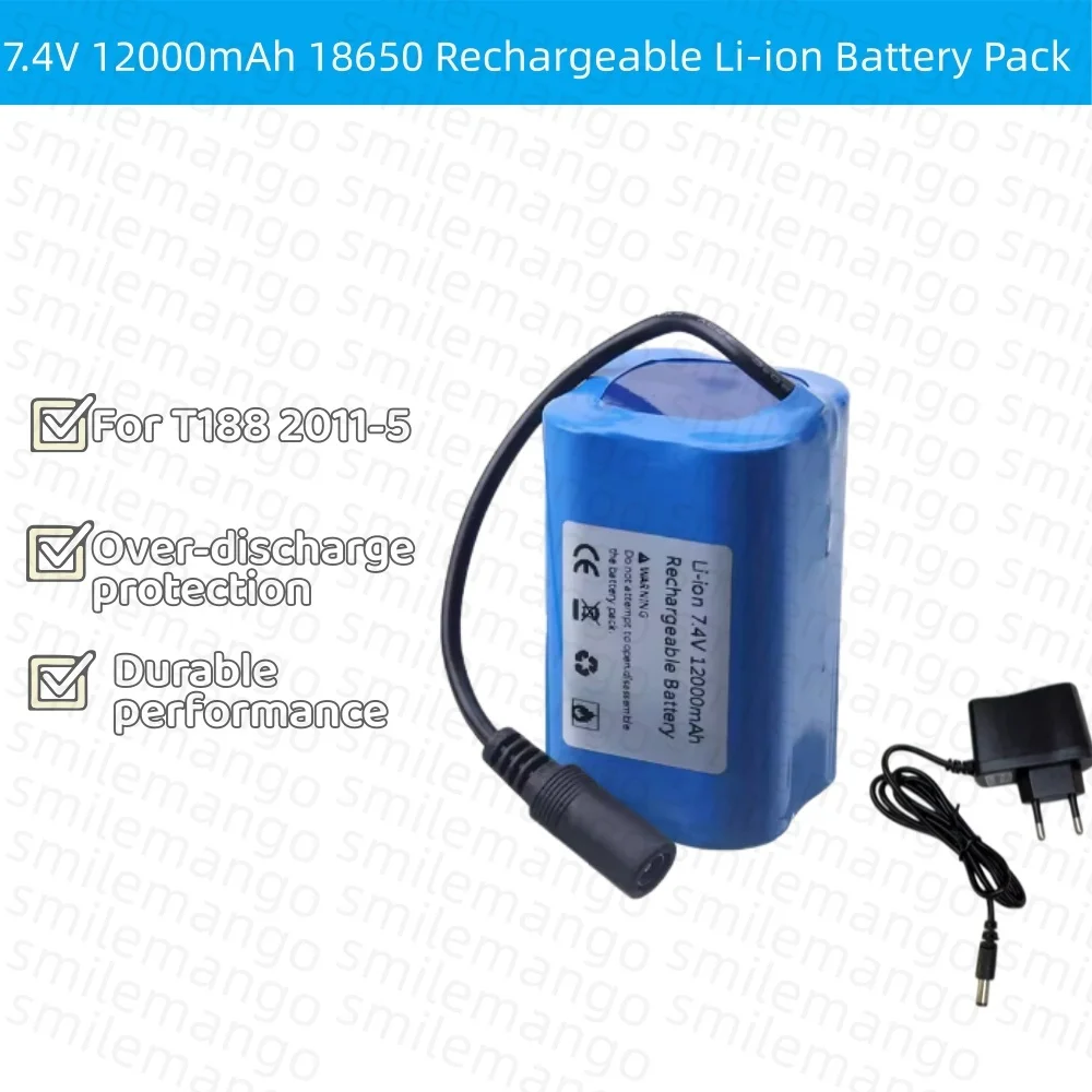 Fish Finder Charger - Baterai 7.4V 12000mAh dengan Pengisi Daya