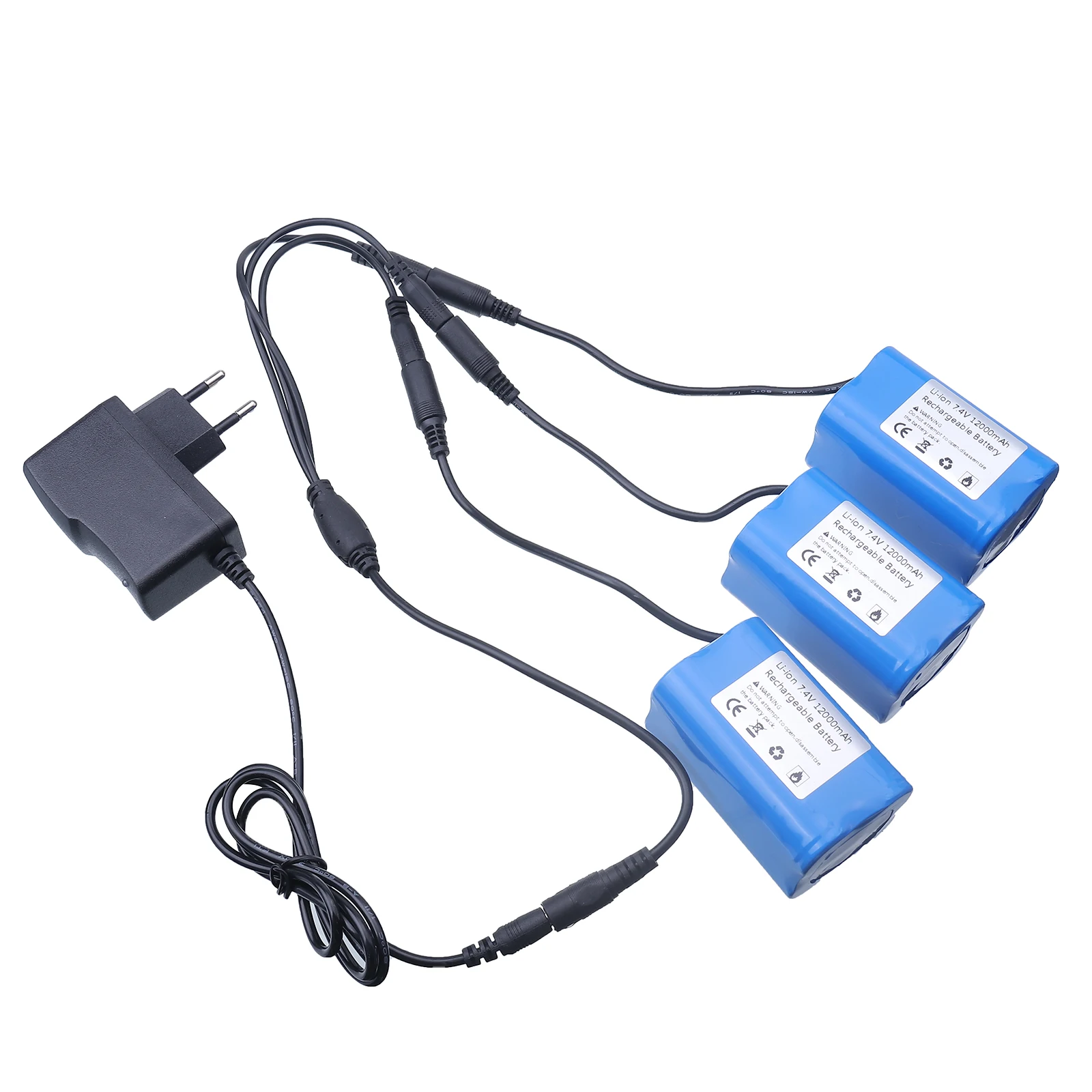 Fish Finder Charger - Baterai 7.4V 12000MAh dengan Pengisi Daya