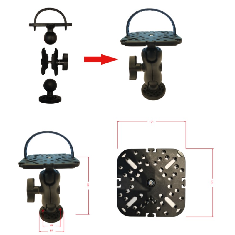 Platform Pemasangan Kayak Univ - Fish Finder Mount ulasan dan harga