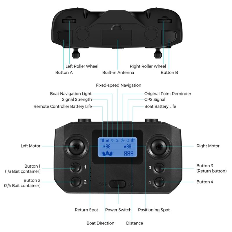ABKQ-Remote Control Perahu Ump - Fishing Gps ulasan dan harga