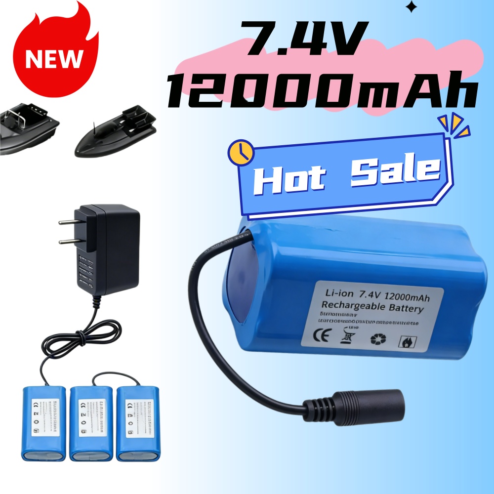 Baterai 7.4V 12000MAh dengan P - Fish Finder Charger ulasan dan harga